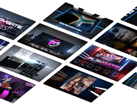 Example of full-screen silent video advertisements on a PlayGate Digital Jukebox screen